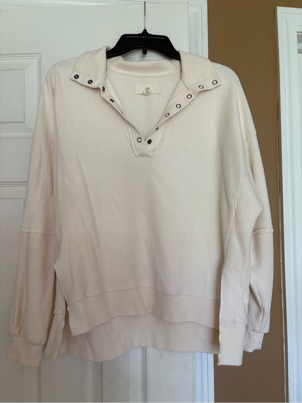 Cream Thread & Supply Quarter Zip Style Crewneck
